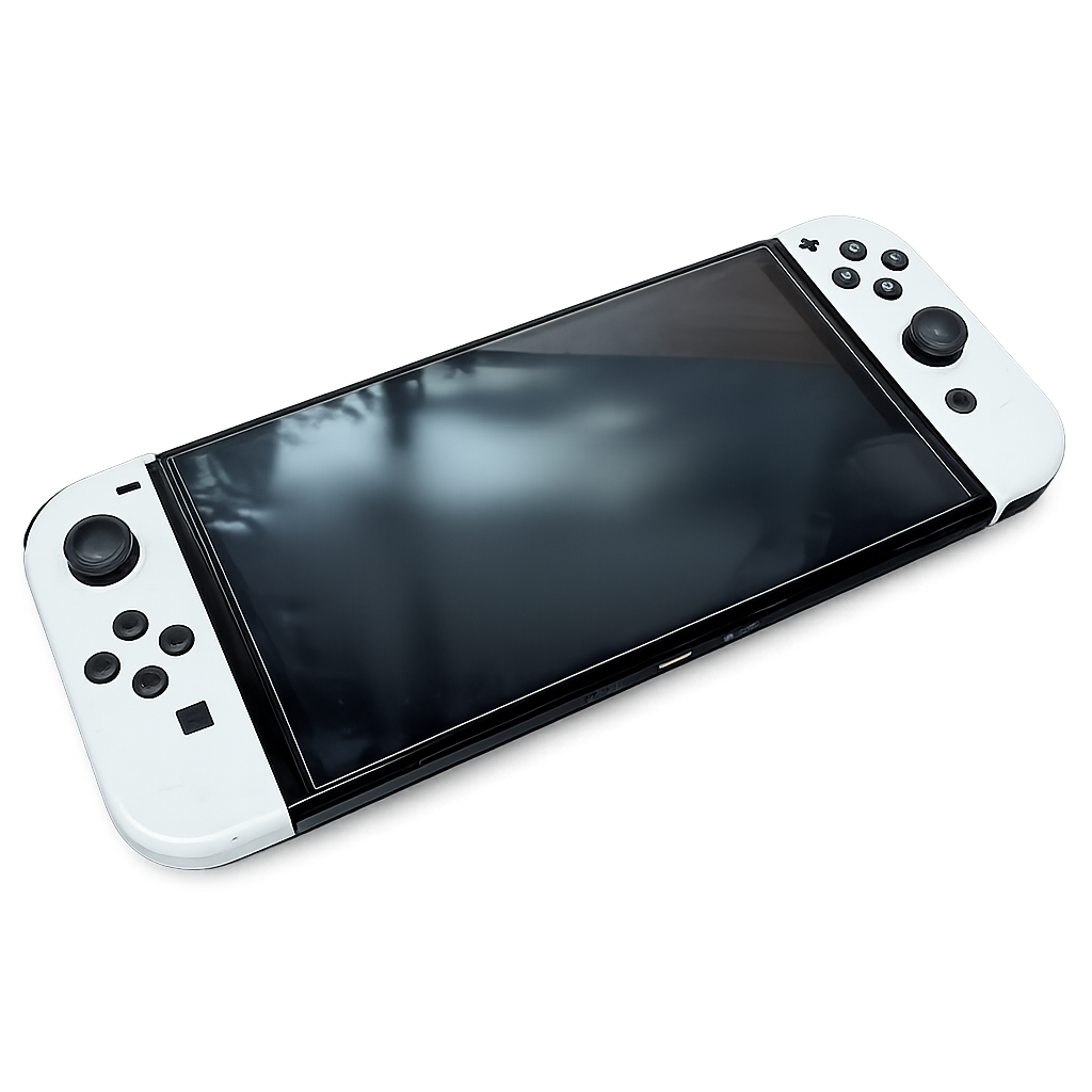 Nintendo Switch OLED HEG001 Handheld Gaming Console With White JoyCon Controllers