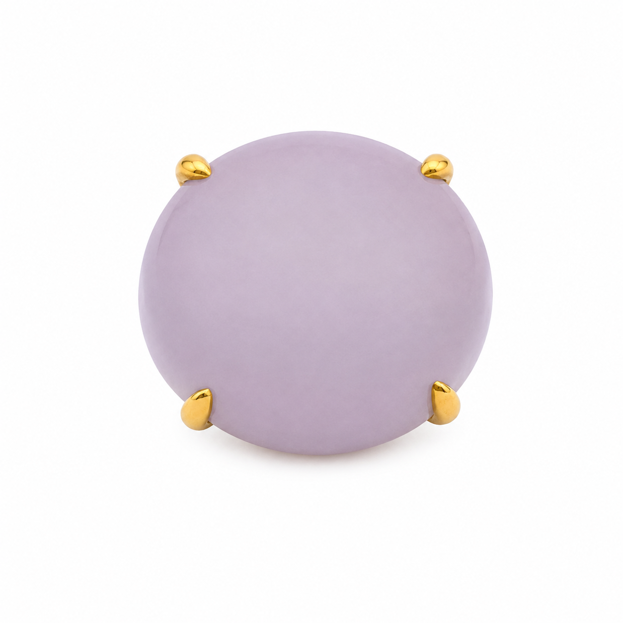 K18 Yellow Gold Lavender Jade Cabochon 42.05CT 16.09G Size 15 Main image