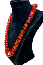 Vintage Faceted Baltic Amber Bead Necklace 43.4G