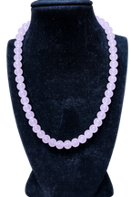Single Strand Beaded Rose Quartz Necklace 42.95G