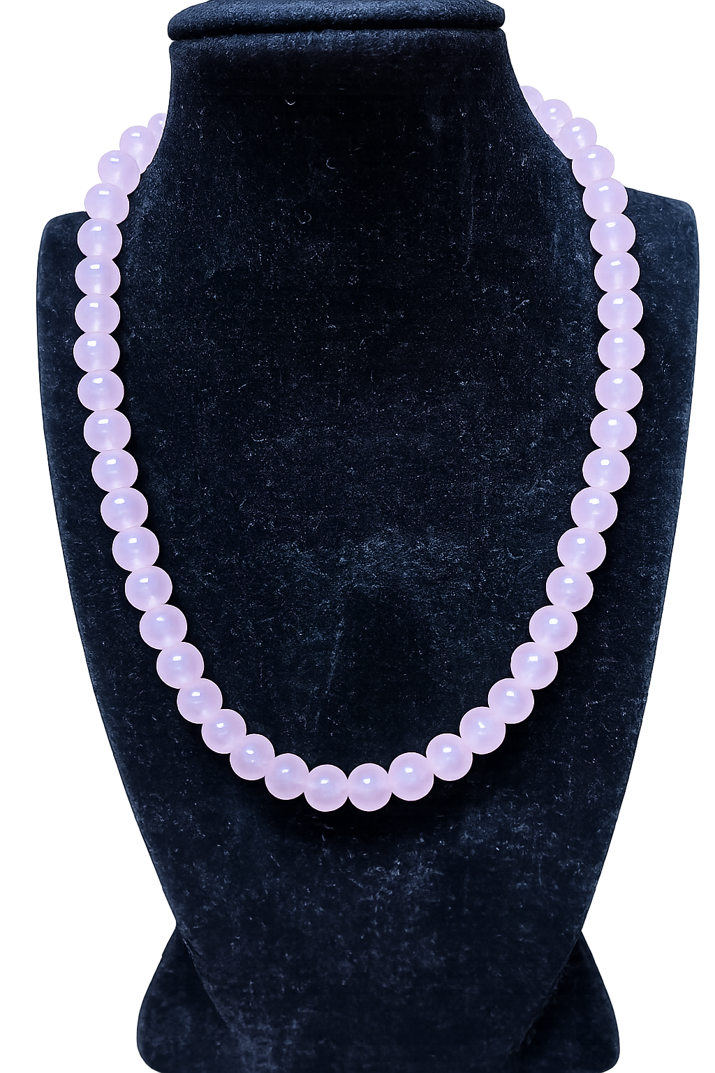 Single Strand Beaded Rose Quartz Necklace 42.95G