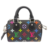 Louis Vuitton X Takashi Murakami Nano Speedy Bag In Multicolored Monogram Coated Canvas With Silver-Toned Hardware