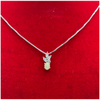 PT900/850 Natural Cat’s Eye & Diamond Necklace