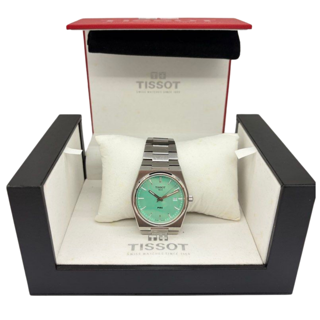 Tissot PRX 40mm Quartz Green Dial Watch T137410A Secondary image