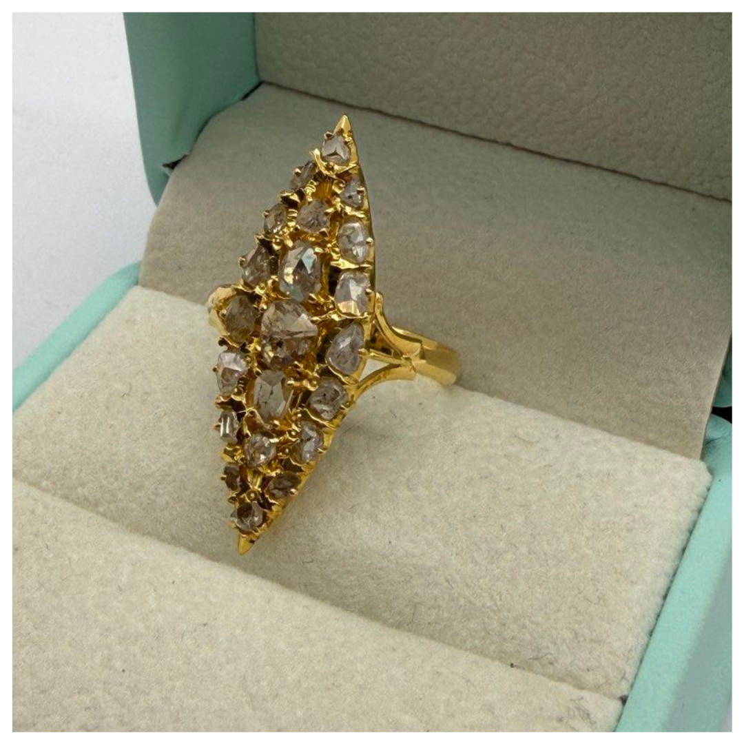 Yellow Gold Peranakan Intan Lady's Ring Secondary image