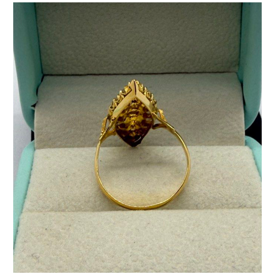 Yellow Gold Peranakan Intan Lady's Ring