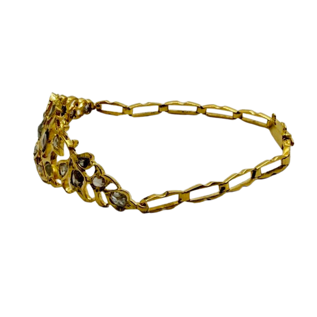 Yellow Gold Peranakan Intan Bracelet