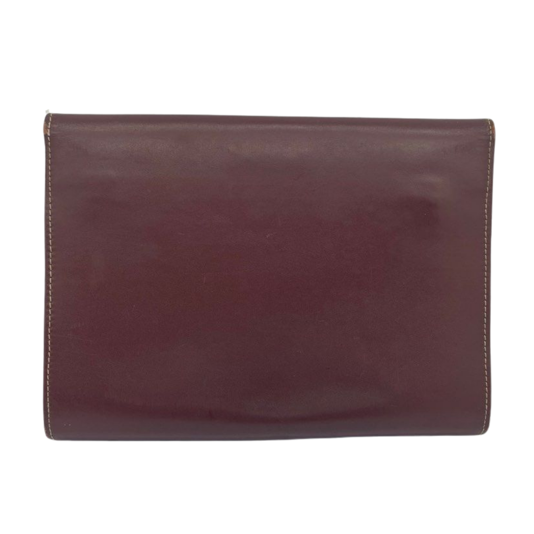 Cartier Must De Cartier Burgundy Leather Clutch Bag Secondary image