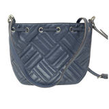 Michael Kors Peyton Bucket Blue Leather Shoulder Bag