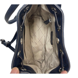 Michael Kors Peyton Bucket Blue Leather Shoulder Bag