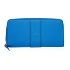 Carlo Rino Zip-Around Wallet, Blue