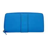 Carlo Rino Zip-Around Wallet, Blue
