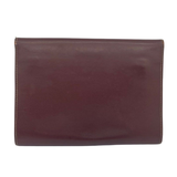 Cartier Must De Cartier Burgundy Leather Clutch Bag