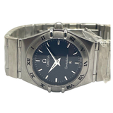 Omega Constellation 25mm Quartz Black Dial Steel Watch