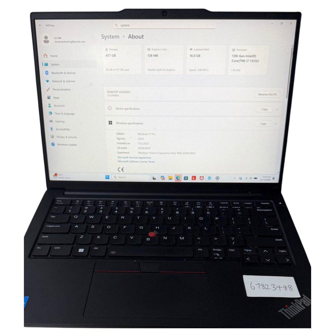 LENOVO THINKPAD E14 GEN 5 (14"/Win 11 Pro/i7-1355U/16GB/512GB SSD) Warranty till Oct-2027 Secondary image