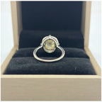 PT900 Natural Unheated Yellow Sapphire & Diamond Ring