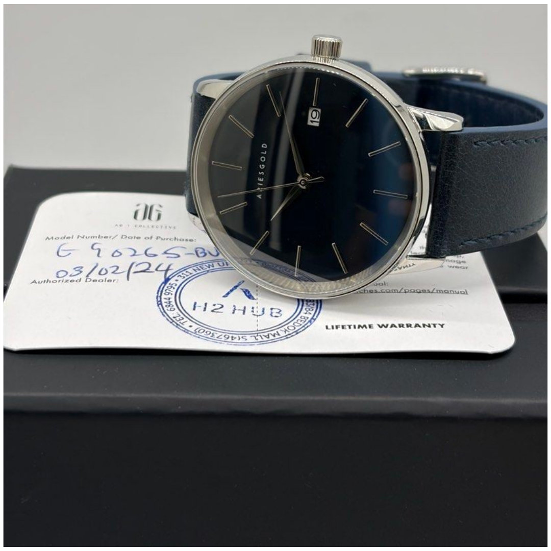 Aries Gold La Oro 9026 42mm Automatic Blue Dial Watch Secondary image
