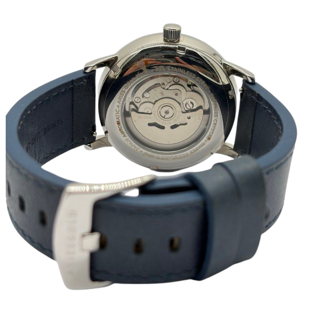 Aries Gold La Oro 9026 42mm Automatic Blue Dial Watch