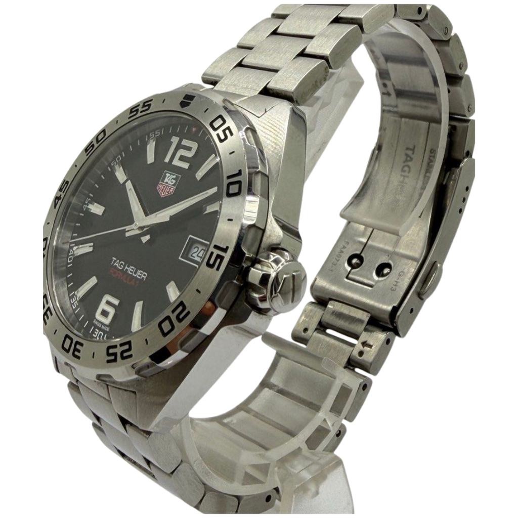 Tag Heuer Formula 1 WAZ1112 41mm Quartz Black Dial Steel Watch