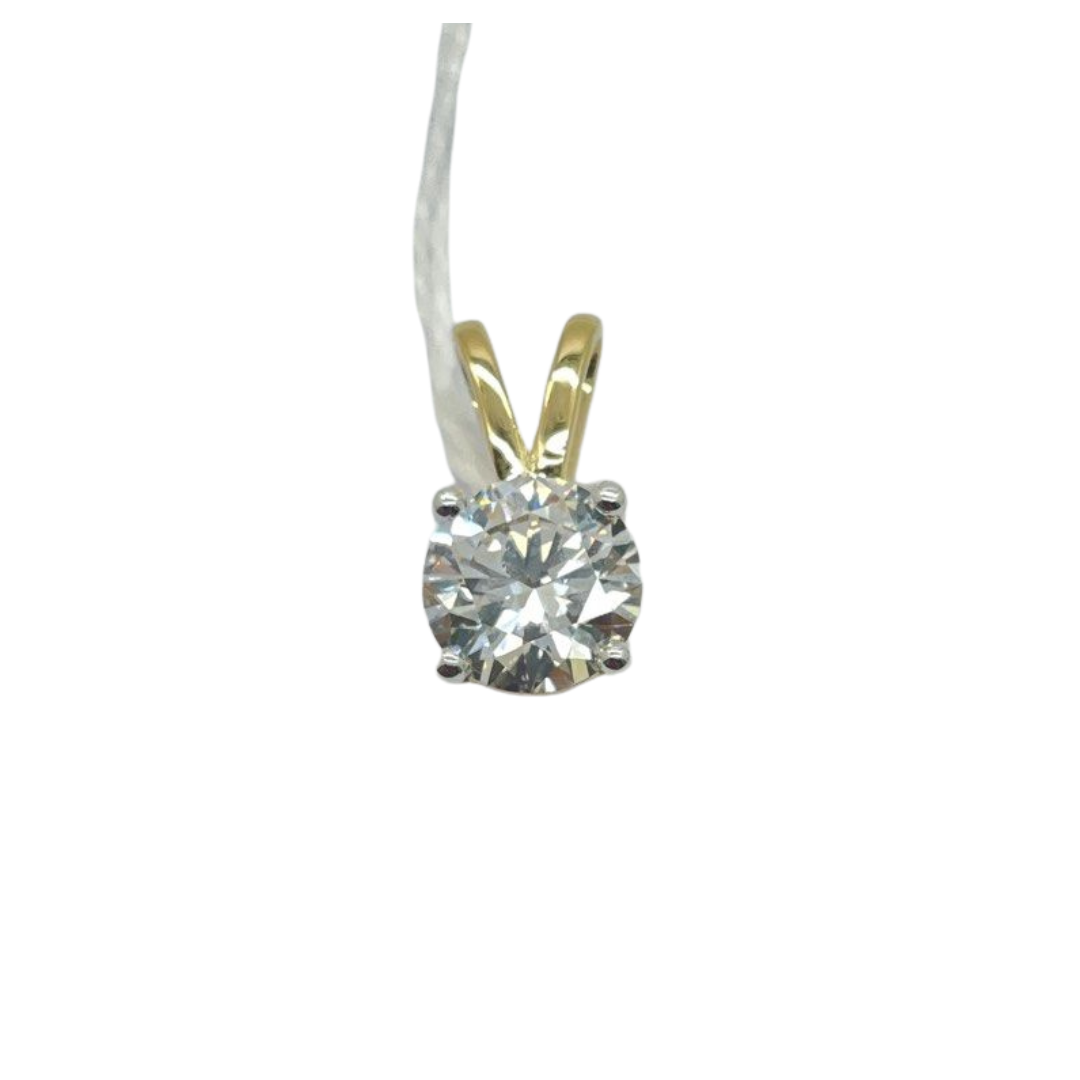 14K Yellow Gold Lab-Grown Diamond Pendant