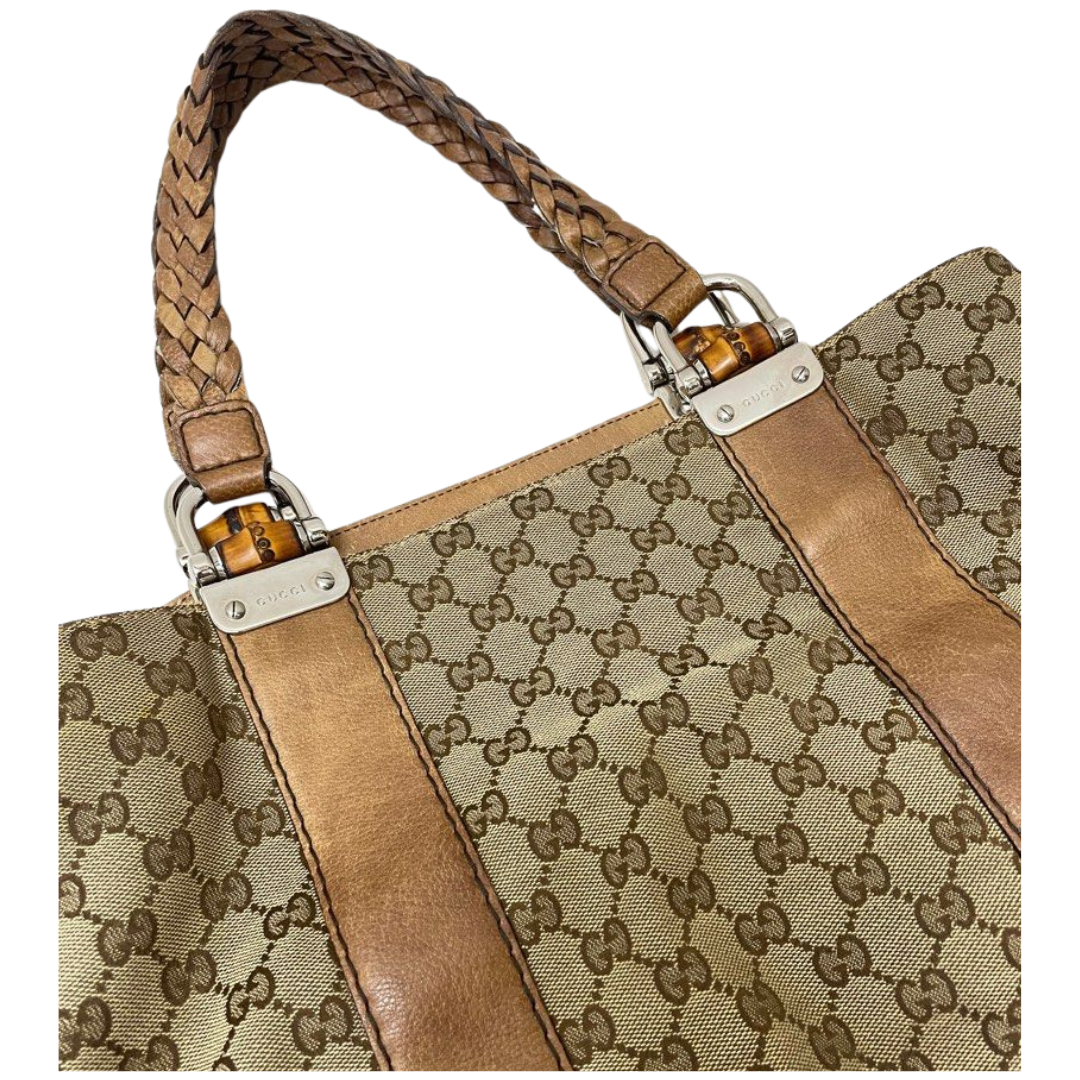 Gucci Bamboo Bar GG Shoulder Bag