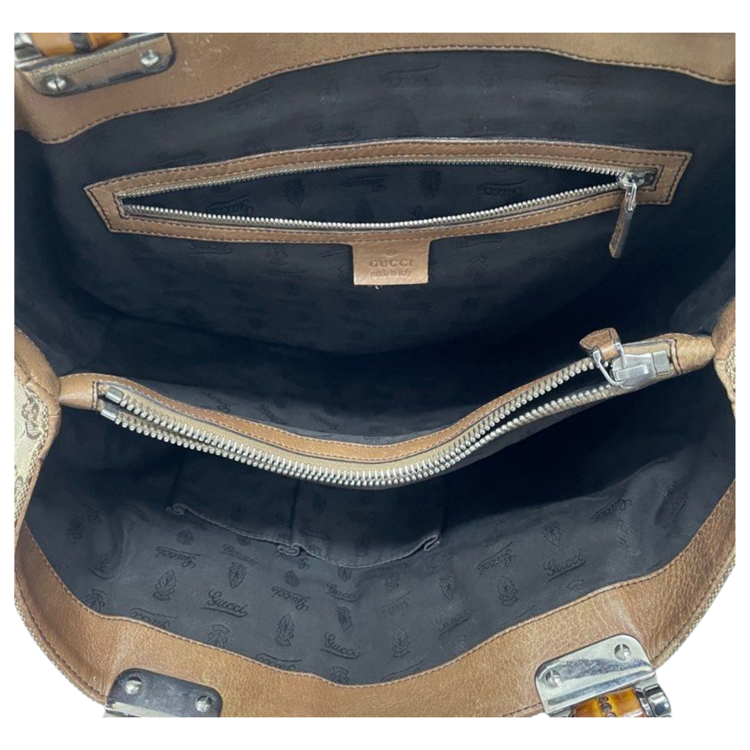 Gucci Bamboo Bar GG Shoulder Bag