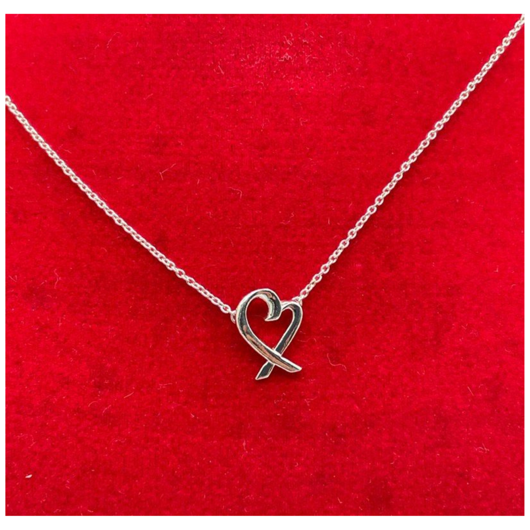 Tiffany 925 Silver Necklace, Paloma Picasso Loving Heart