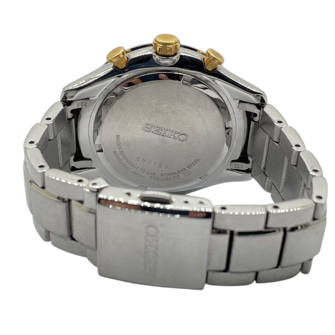 Seiko SPC151P1 42mm Quartz Chronograph Grey Dial Steel Watch