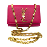 Yves Saint Laurent YSL Pink Leather Mini Chyc Ligne Crossbody Bag