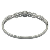 750 White Gold Natural Diamond Bangle