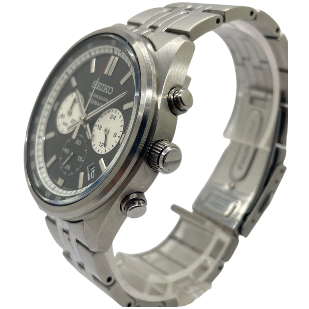 Seiko SSB429P1 41.5mm Chronograph Quartz Black Dial Watch