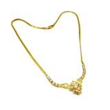 916/850 Yellow Gold Natural Diamond Necklace
