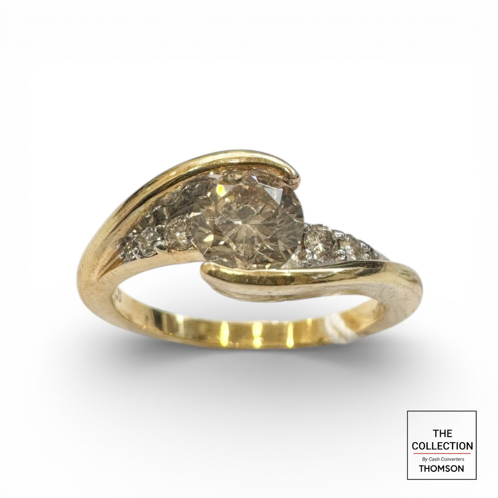 Natural Diamond Ring  18k Yellow Gold Diamond 0.70CTS