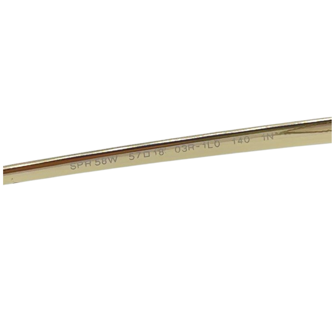 Prada Oversized Square Metal Sunglass SPR 58W, Powder and Gold Colour