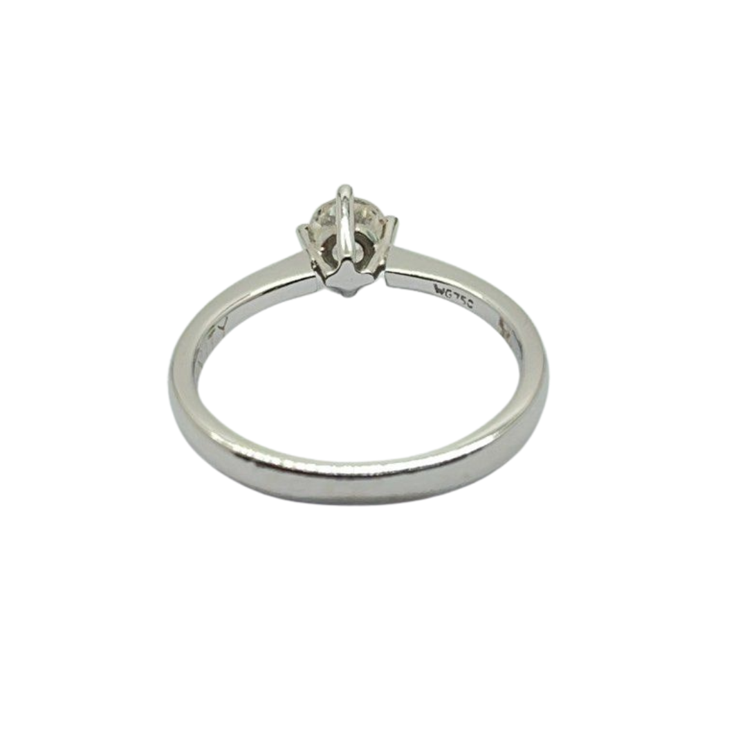 18K White Gold Natural Diamond Ring