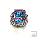 Topaz Ladies' Ring 750 White Gold