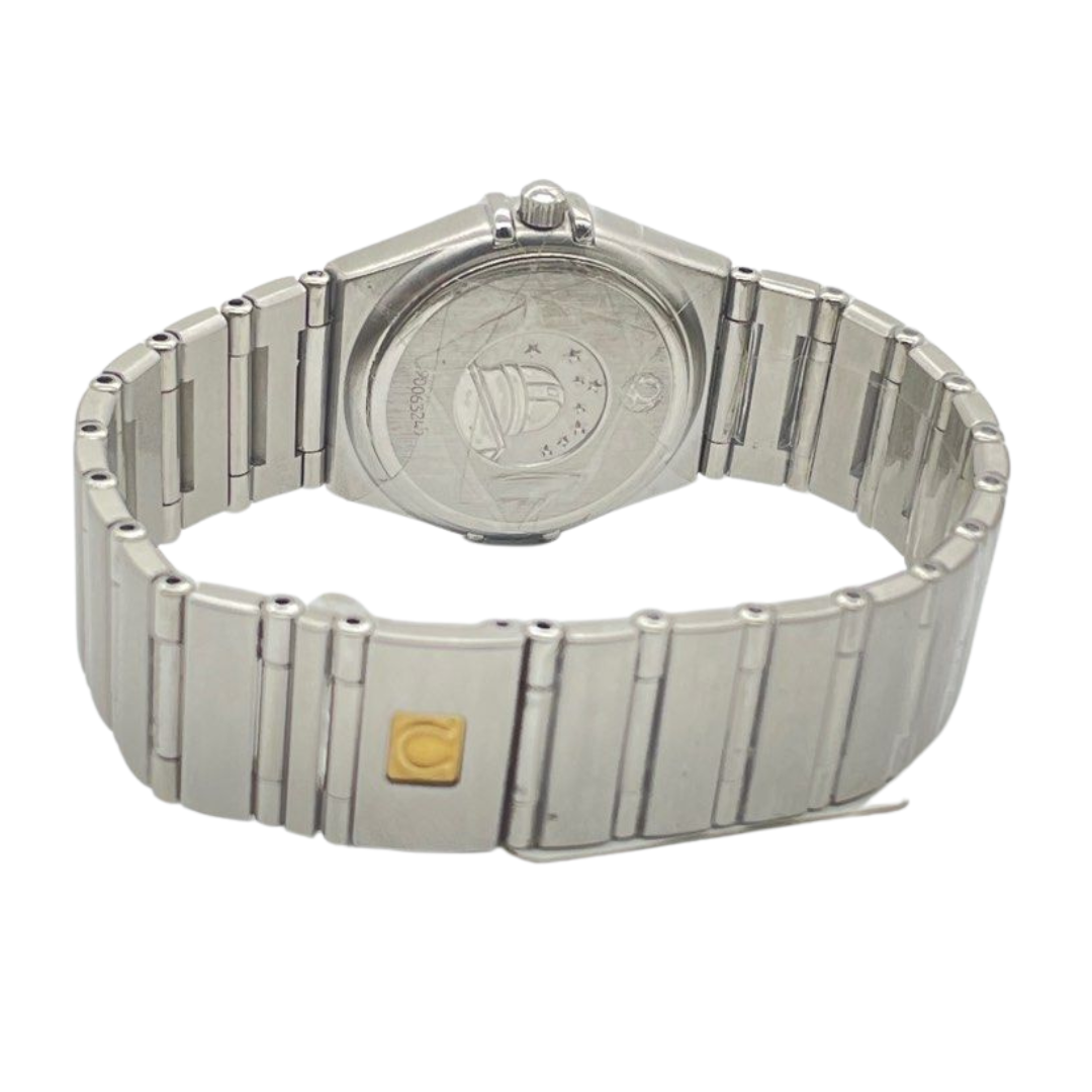 Omega Constellation 25mm Quartz Steel Mother Of Pearl Diamond Dial & Bezel
