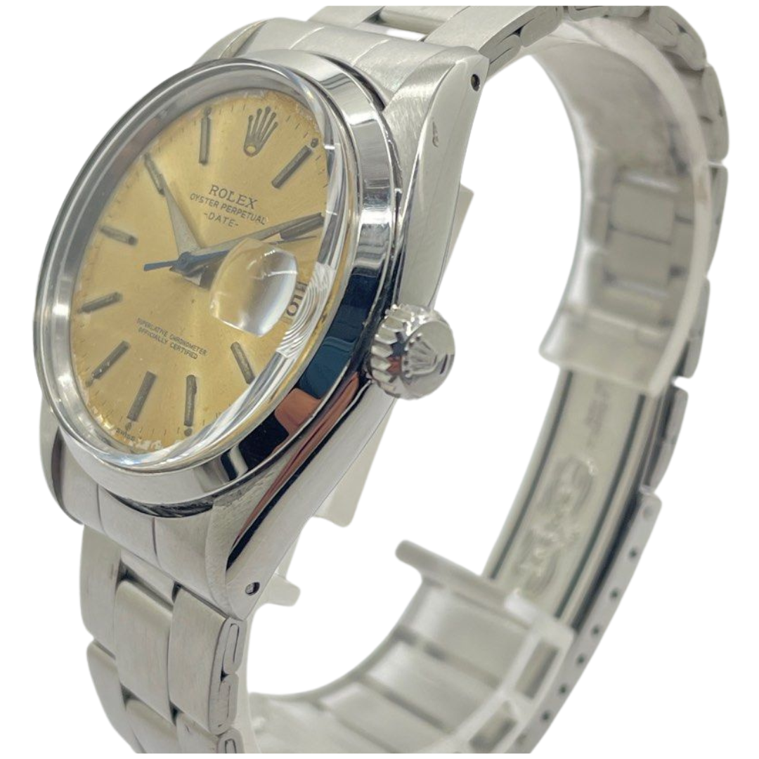 Rolex Oyster Perpetual 1500 34mm Automatic Gold Dial Watch