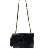 Chanel Vintage Tassel Flab Quilted Shoulder Bag