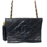 Chanel Vintage Tassel Flab Quilted Shoulder Bag