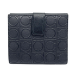 Salvatore Ferragamo Gancini Bifold Wallet Leather Black