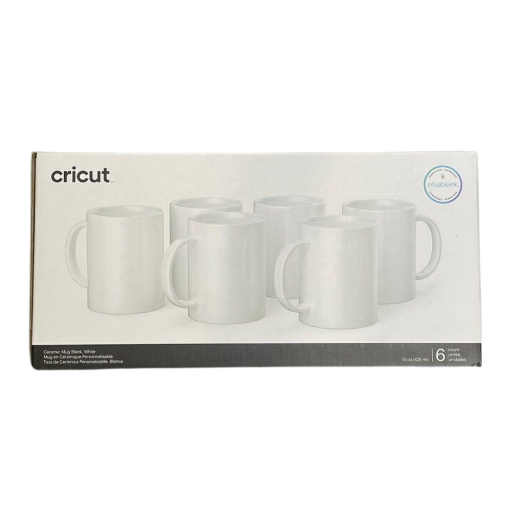 Cricut Mug Press Ceramic Mug Blank 15oz 6 Count-White