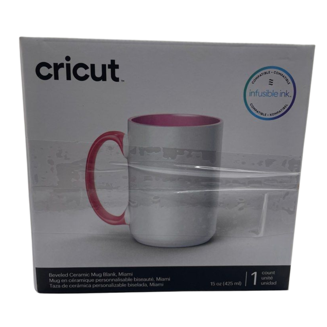 Cricut Beveled Ceramic Mug set of 2- Ocean, Miami