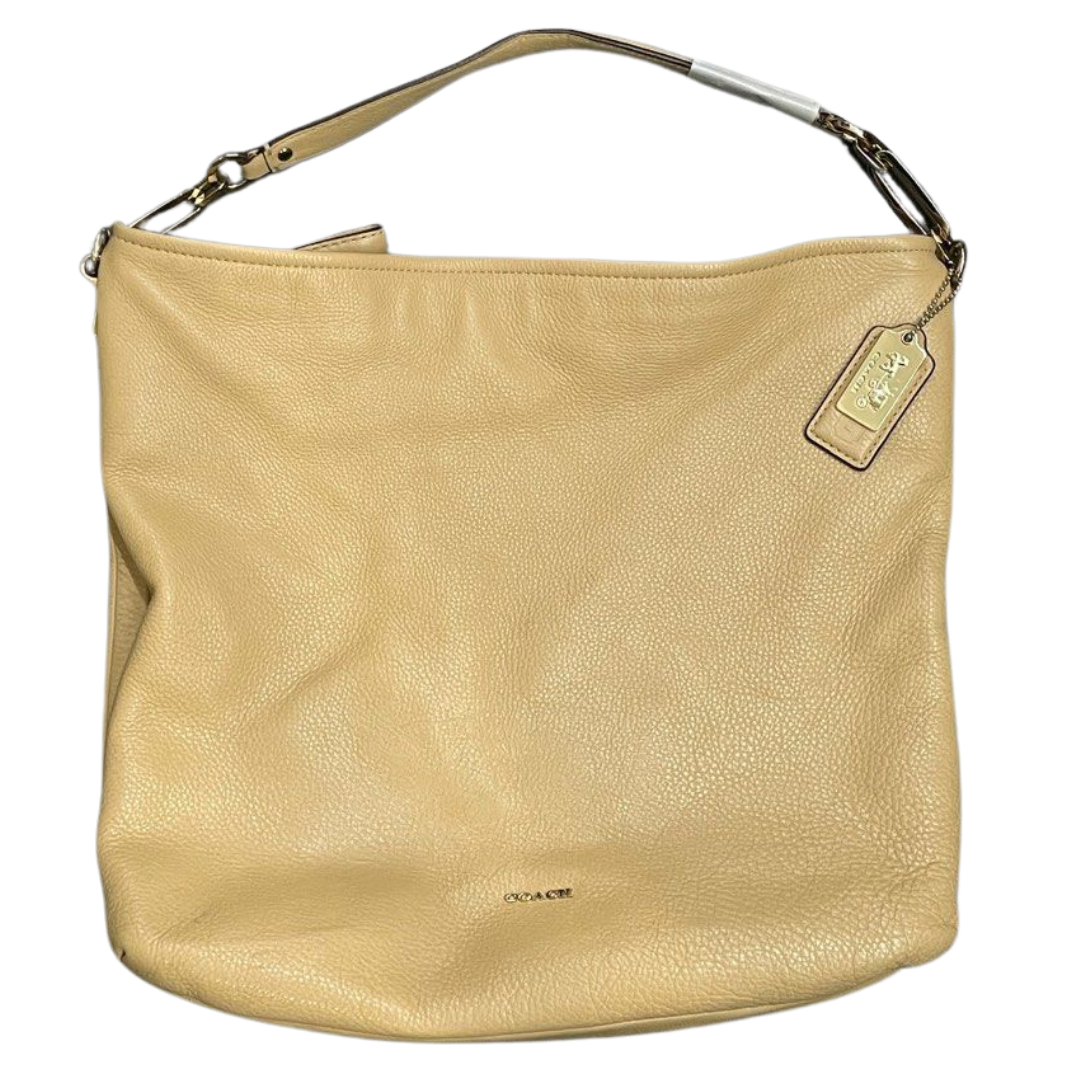 Coach Madison Crossbody Leather Hobo Bag Beige