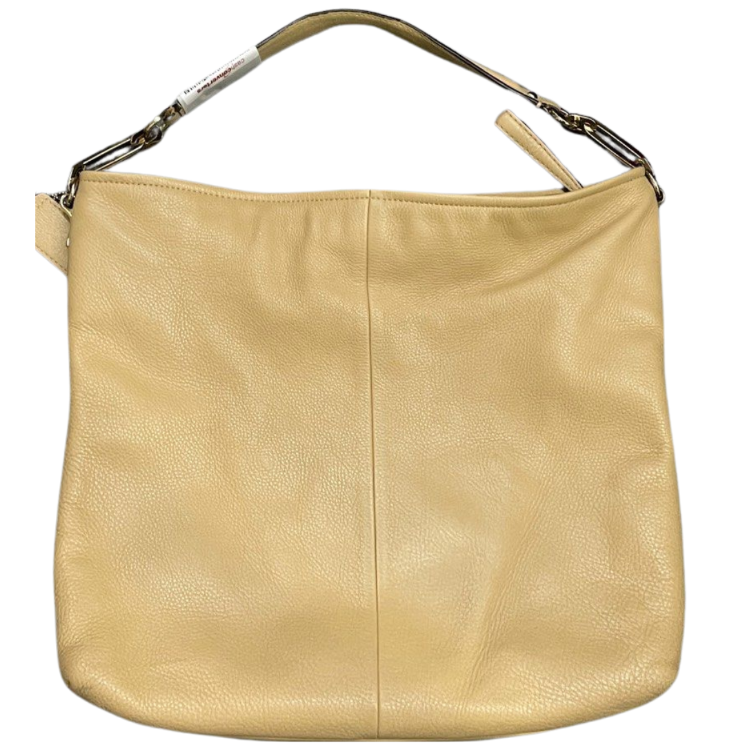 Coach Madison Crossbody Leather Hobo Bag Beige