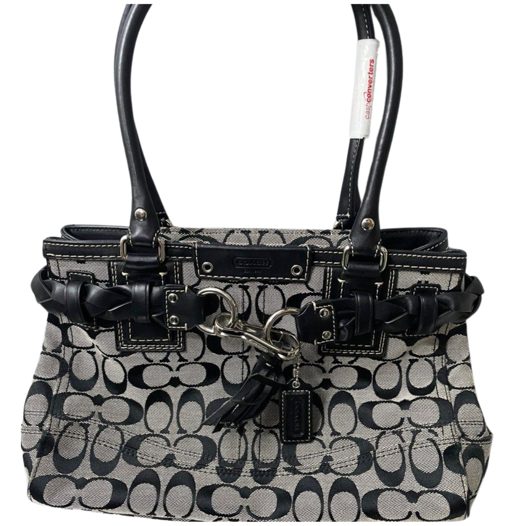 Coach Signature Canvas/Leather Tote Bag F13065