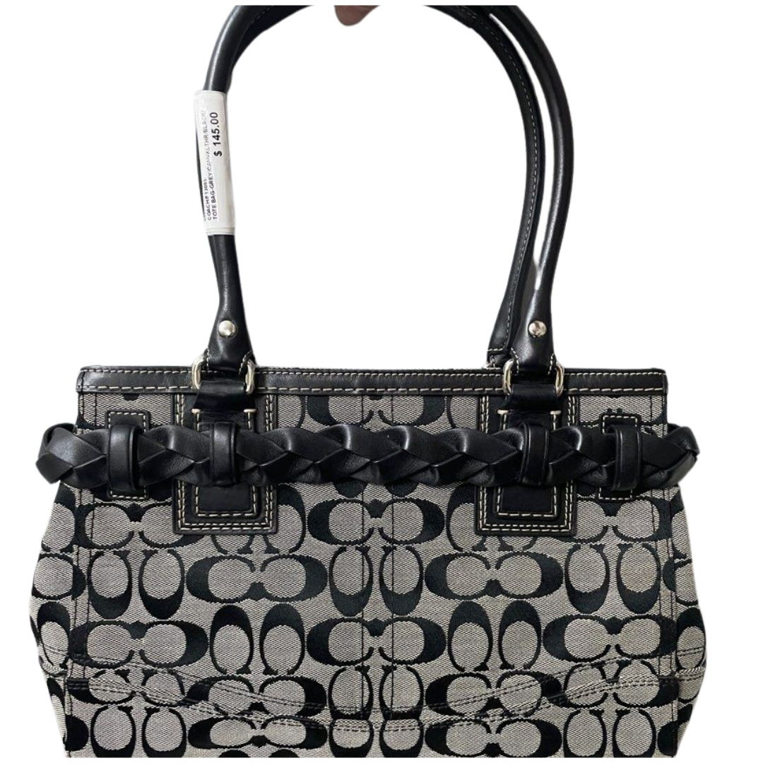 Coach Signature Canvas/Leather Tote Bag F13065