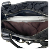 Coach Black Signature Canvas/Leather Shoulder Bag