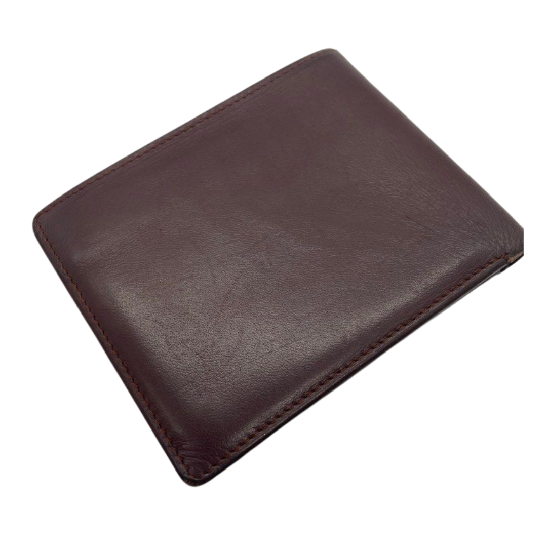 Cartier Must De Cartier Burgundy Leather Bi-fold Wallet