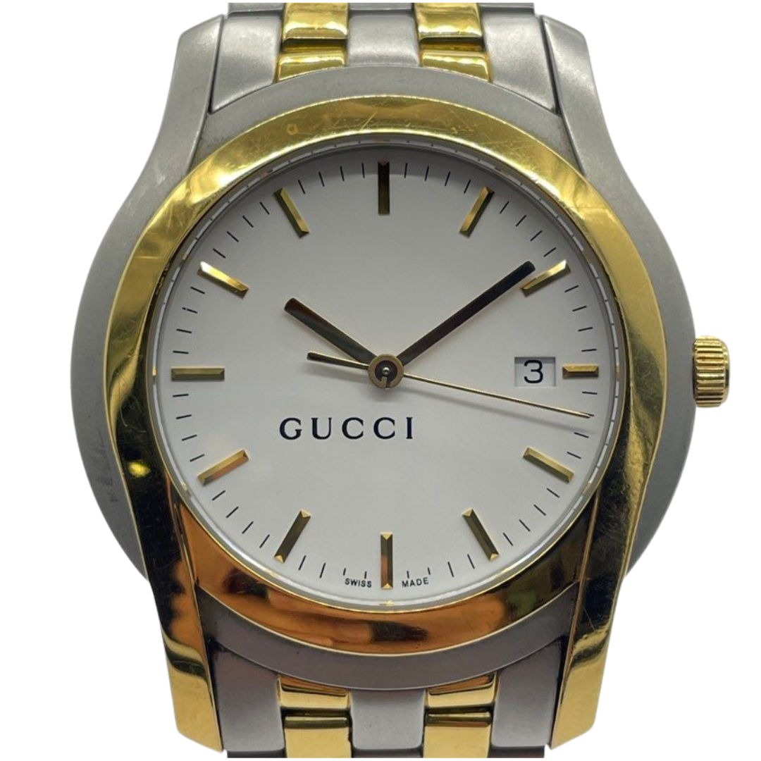 Gucci Two-Tone 38mm Quartz White Dial Watch 5500XL – Cash Converters